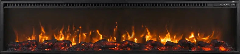 Front view of North Crest Linear 60" fireplace